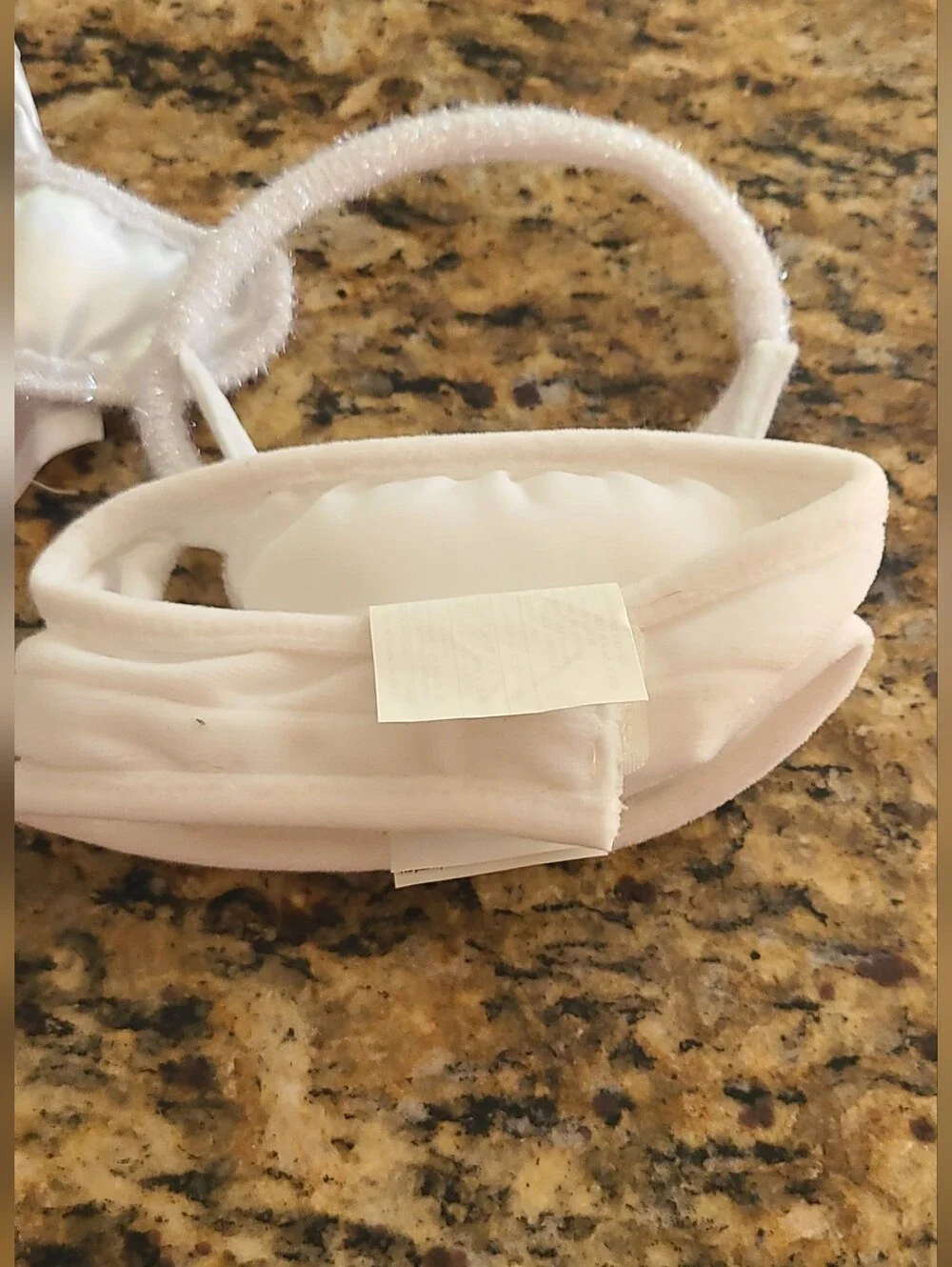 Celebrate It White Angel Dog Costume with Sequin Waistband and Halo Headband